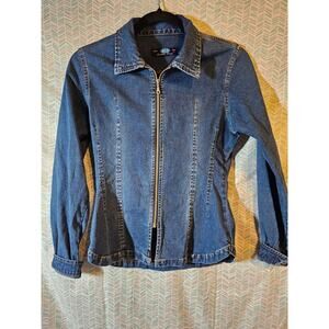 Vintage AKO Ladies Jeans Jacket Sz Medium 90's Y2K Denim